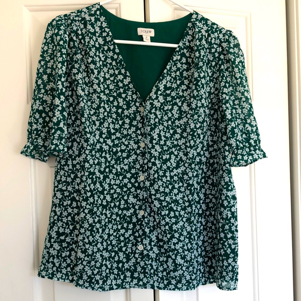 Small J Crew floral blouse